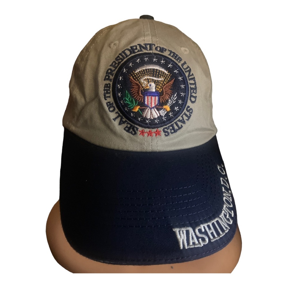 Presidential Seal Hat Washington DC Hat Baseball Cap (Tan)